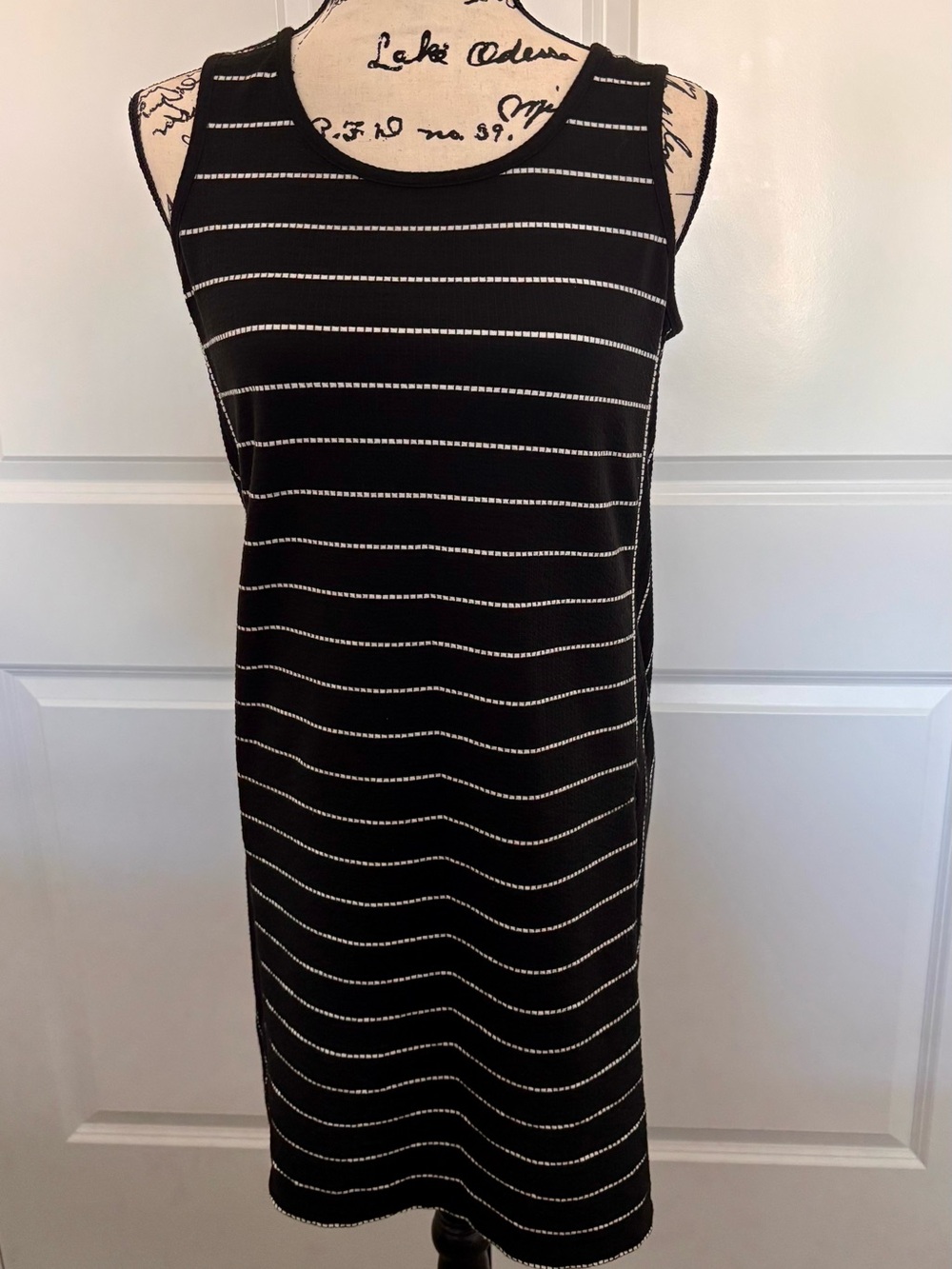 Black Striped Sleeveless Summer Dress